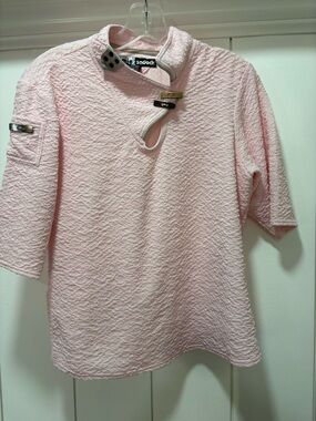 jamie sadock Light Pink Textured Keyhole Tunic size medium
